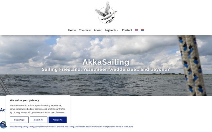 Zrzut ekranu akkasailing.com