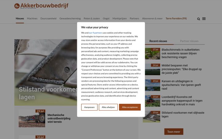 Screenshot of akkerbouwbedrijf.be