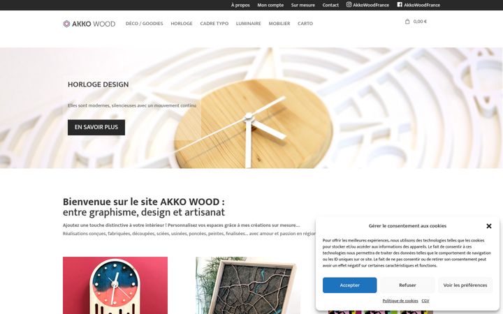 Snimka zaslona za akko-wood.fr