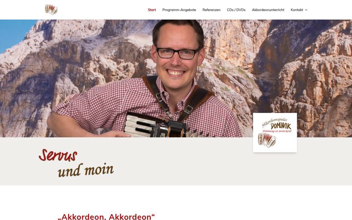 Snimka zaslona za akkordeonspieler-dominik.de