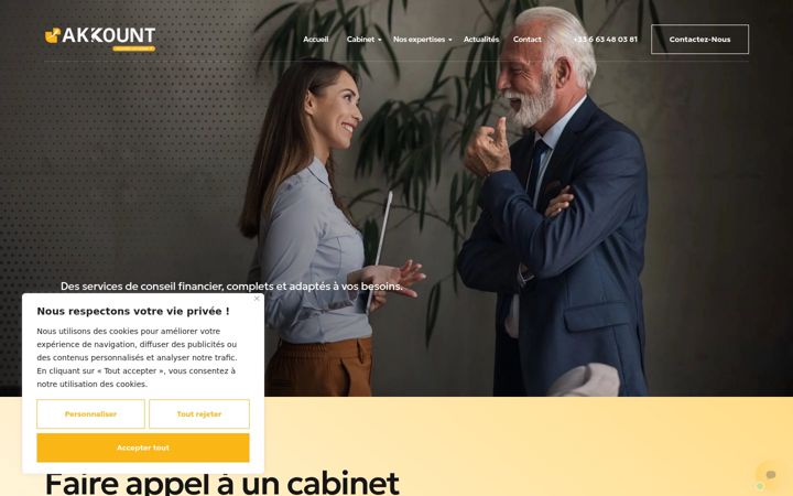Snimka zaslona za akkount.fr