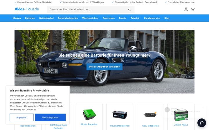 Screenshot of akku-haus.de