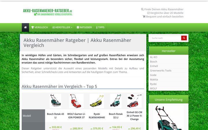 Screenshot of akku-rasenmaeher-ratgeber.de