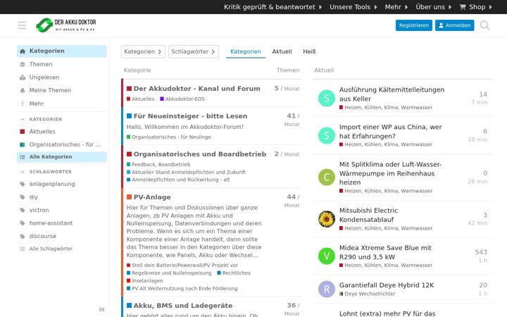 Screenshot of akkudoktor.net