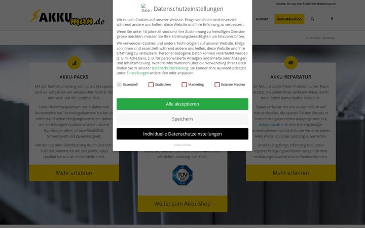 Screenshot of akkuman.de