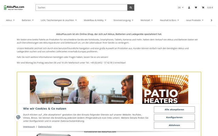 Screenshot of akkuplus.com
