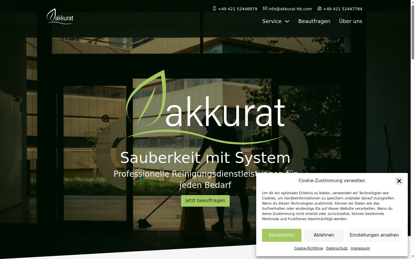 Screenshot of the consent banner shown before any interaction