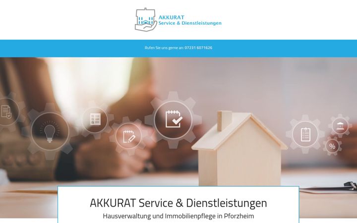 Screenshot ta' akkurat-pforzheim.de