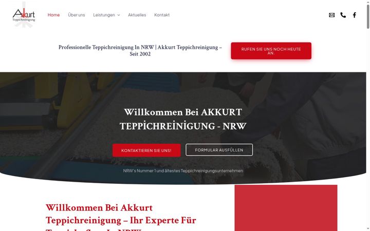 Screenshot ta' akkurtteppichreinigung.de