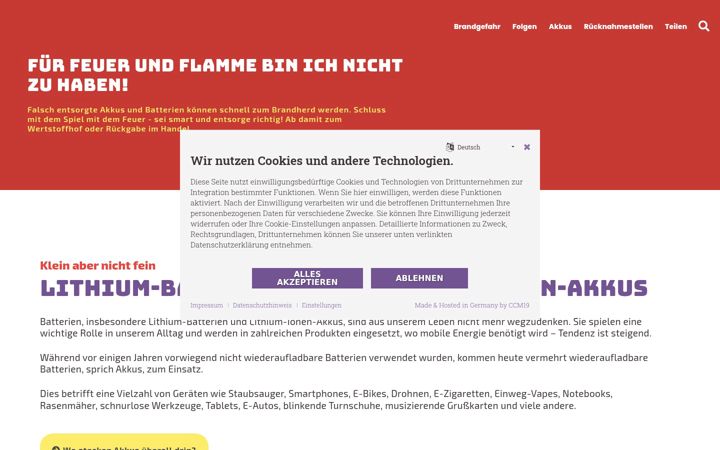 Screenshot ta' akkus-in-brand.de