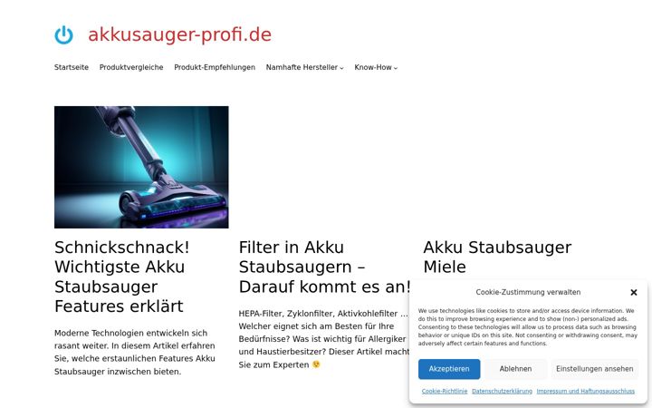 Screenshot ta' akkusauger-profi.de