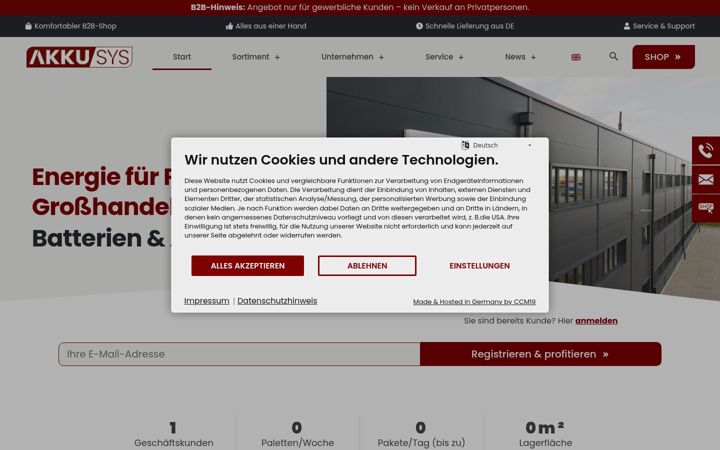 Screenshot ta' akkusys.de