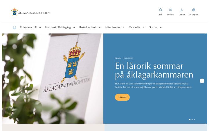 Screenshot of aklagare.se