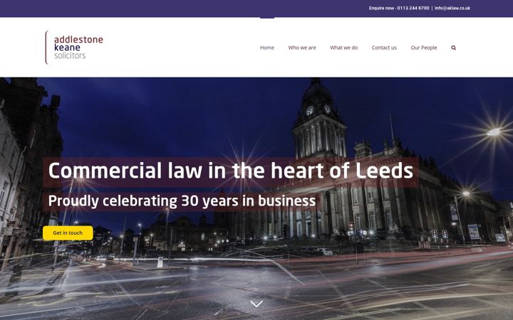 Screenshot of aklaw.co.uk