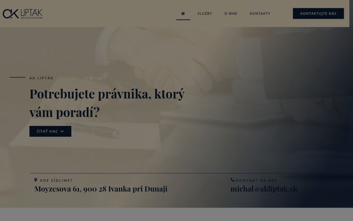 Skærmbillede af akliptak.sk