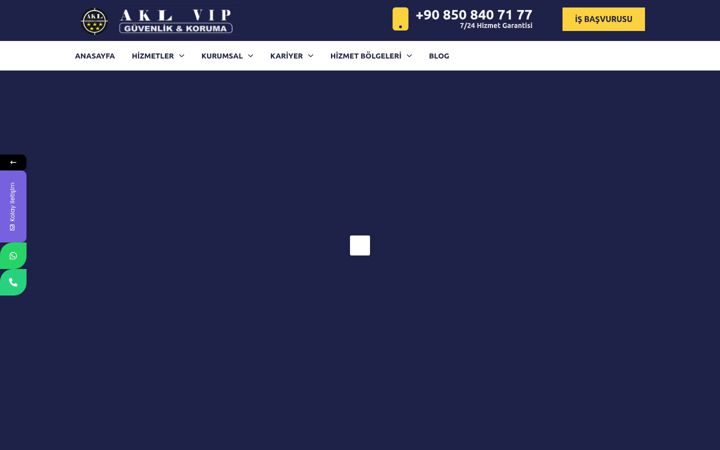 Screenshot of aklvipguvenlik.com