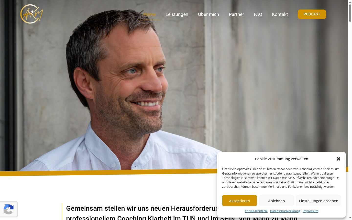 Screenshot tal-banner tal-kunsens muri qabel kwalunkwe interazzjoni