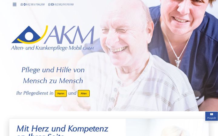 Captura de ecrã de akm-pflege.de