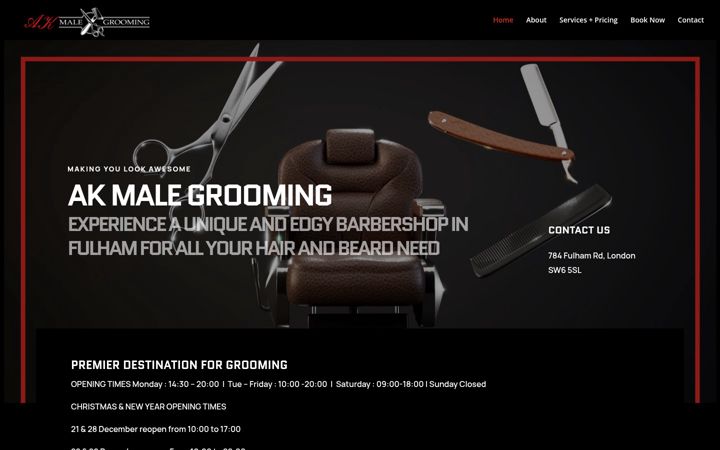 Captura de ecrã de akmalegrooming.co.uk