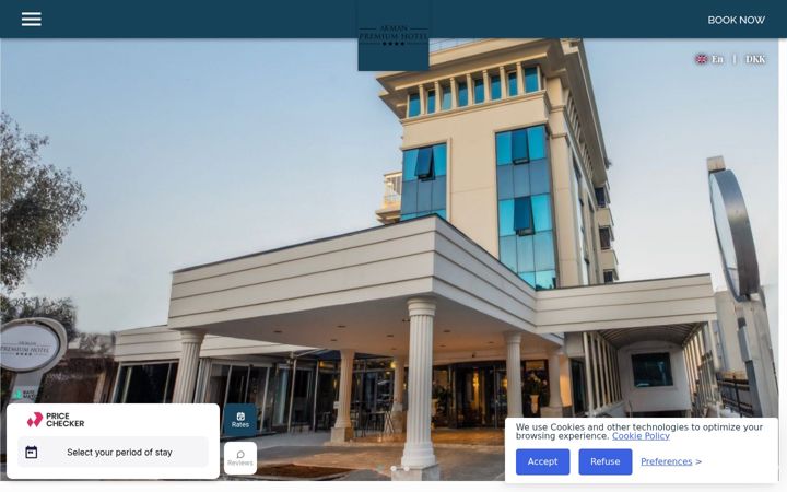 Screenshot of akmanpremiumhotel.com