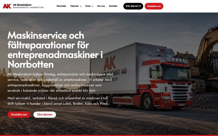 Screenshot of akmaskintjanst.se