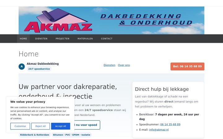 Screenshot of akmaz.nl