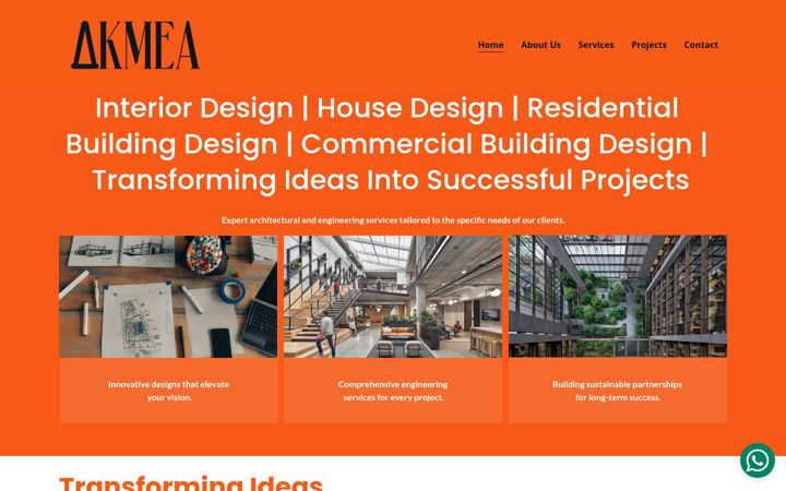 Screenshot of akmea-engineering.com