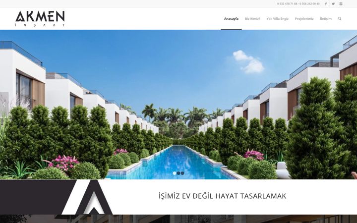 Screenshot of akmeninsaat.com.tr