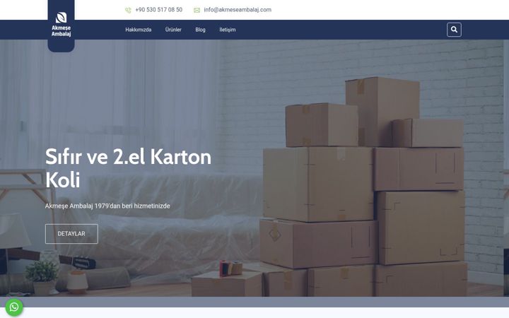 Screenshot of akmeseambalaj.com