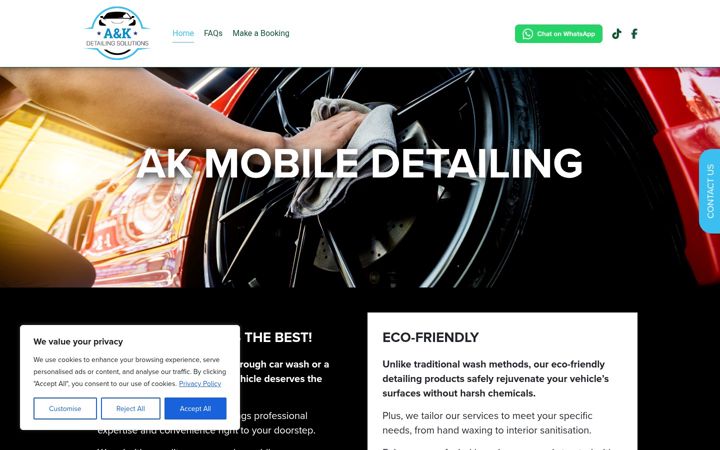 Screenshot of akmobile-detailing.co.uk