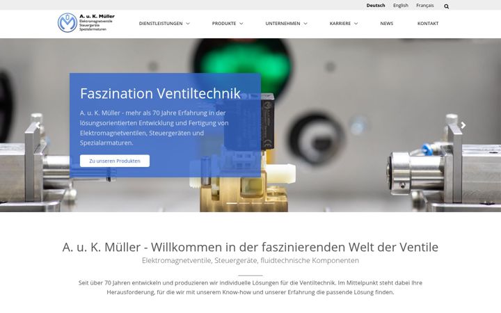 Screenshot ta' akmueller.de