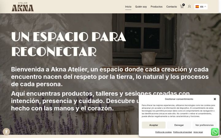 Kuvakaappaus sivustosta aknaatelier.com