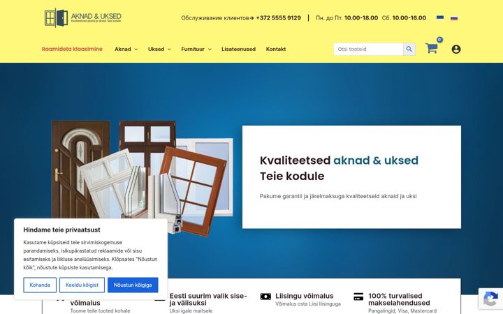 Screenshot di aknadjauksed.ee