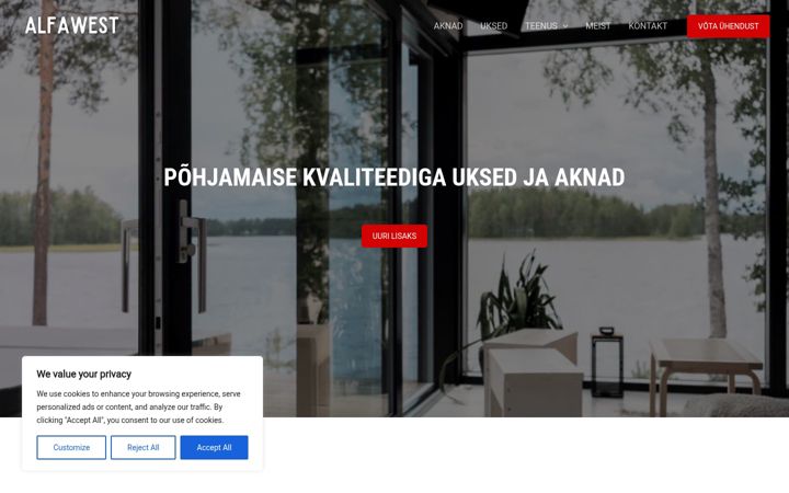 Screenshot of aknapaigaldaja.ee