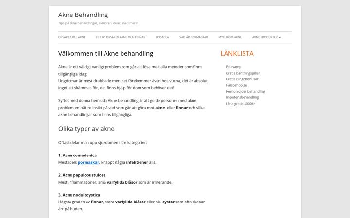 Screenshot of akne-behandling.se