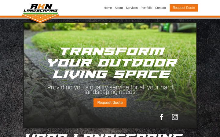 Screenshot von aknlandscaping.co.uk