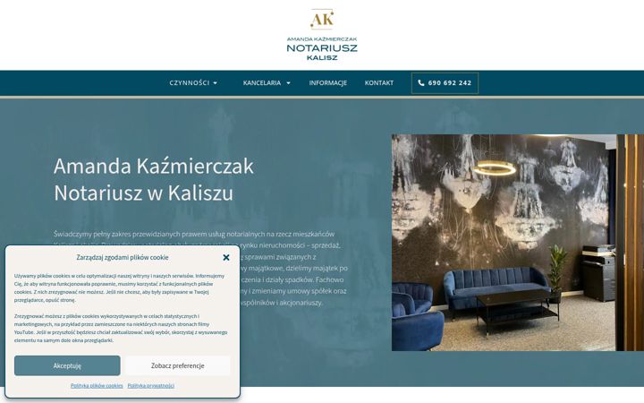 Screenshot of aknotariusz.pl