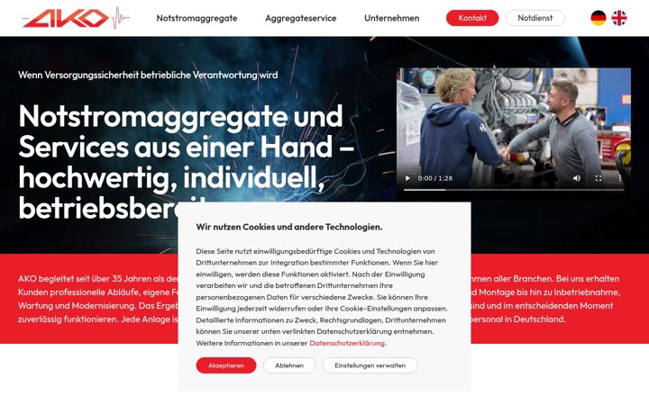 Екранна снимка на ako-gmbh.de