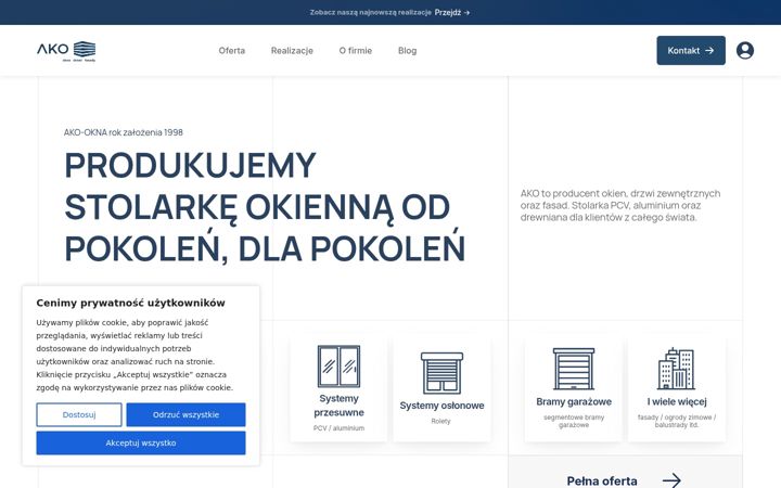Screenshot of ako-okna.pl