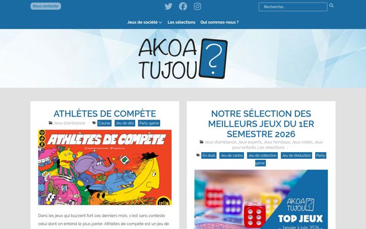 Екранна снимка на akoatujou.fr