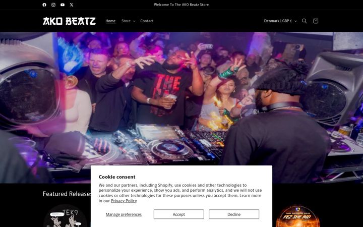 Screenshot of akobeatz.com