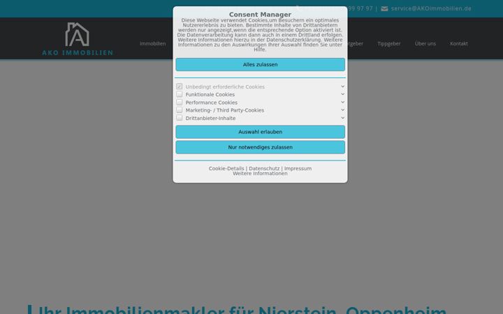 Ekraanipilt saidist akoimmobilien.de