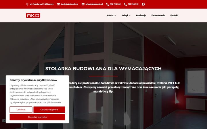 Screenshot of akojarocin.pl