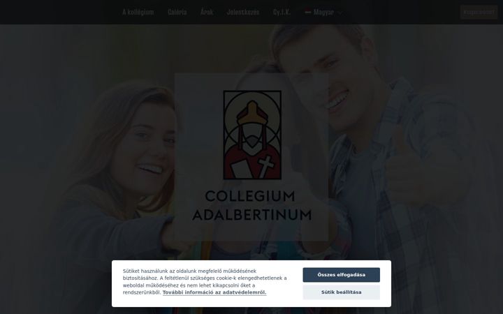 Screenshot di akollegium.hu