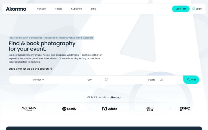 Screenshot von akommo.com