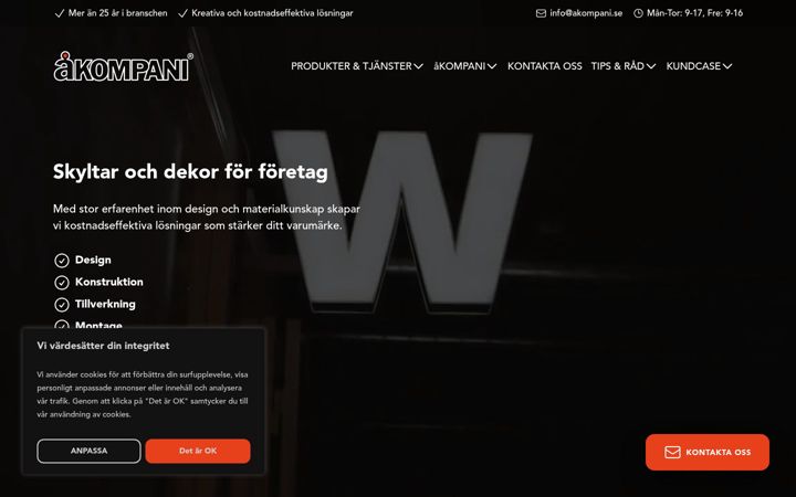 Screenshot of akompani.se