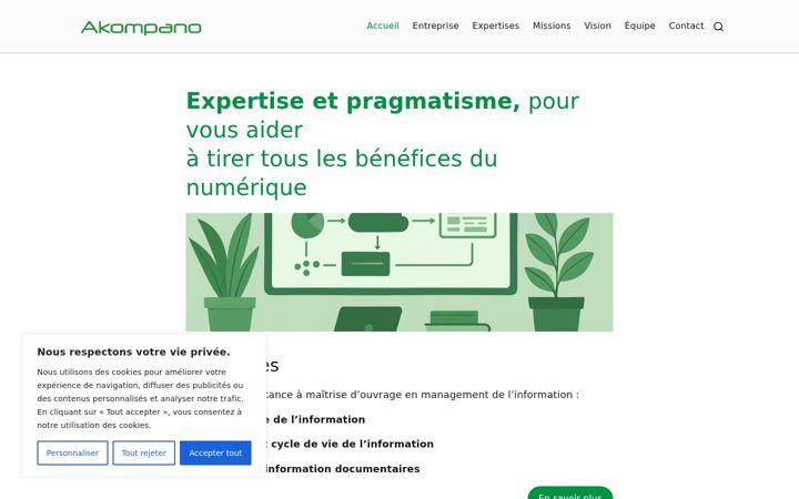Screenshot of akompano.fr