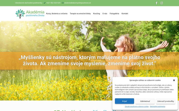 Screenshot di akomyslietpozitivne.sk
