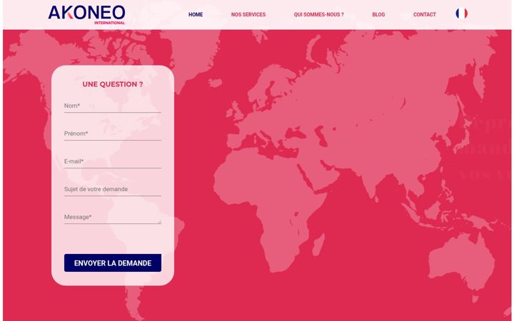 Ekrano kopija akoneo-international.com