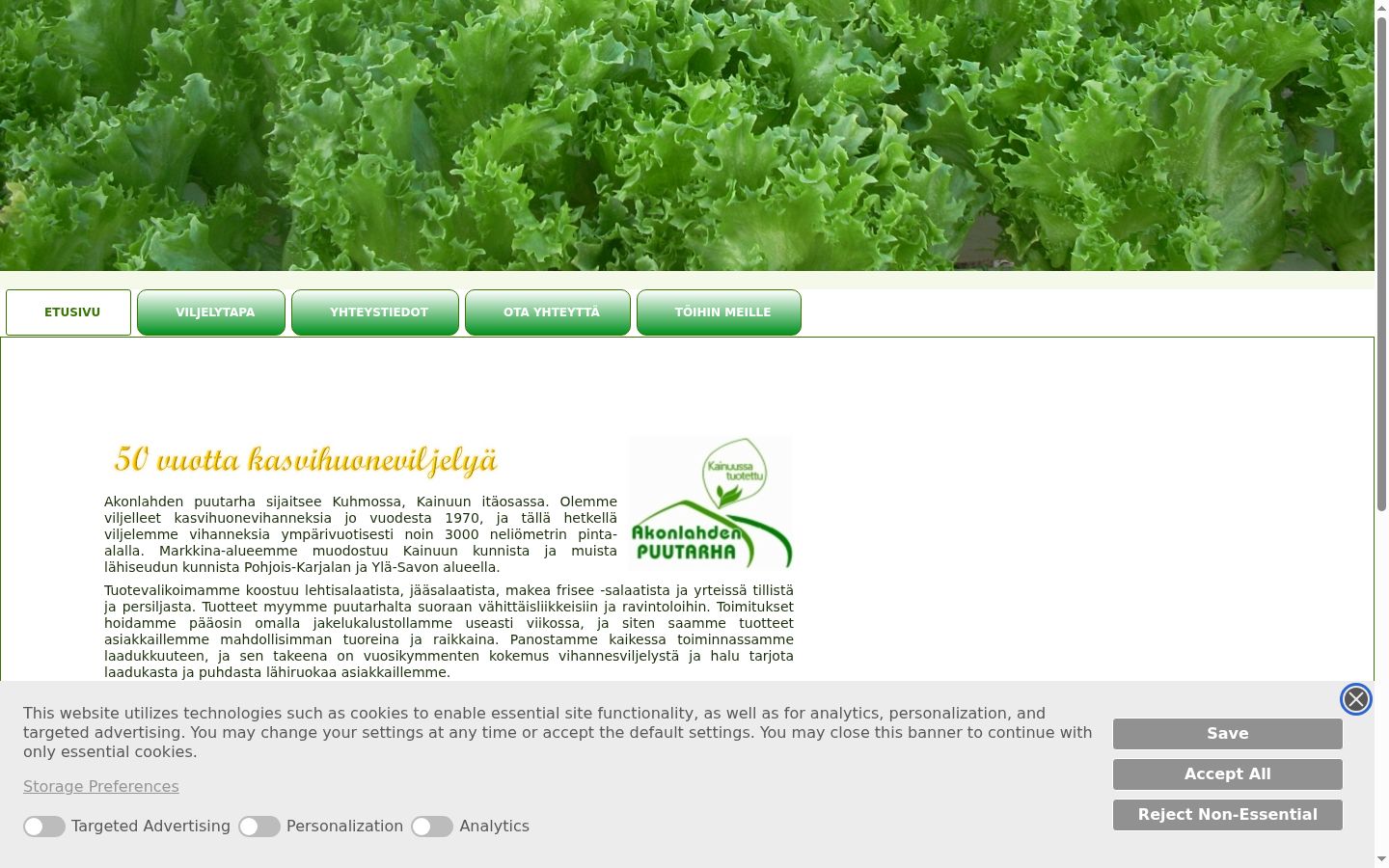 Screenshot van de toestemmingsbanner zoals getoond vóór enige interactie